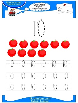 Çocuklar İçin Çizgi Çalışma Sayfaları 